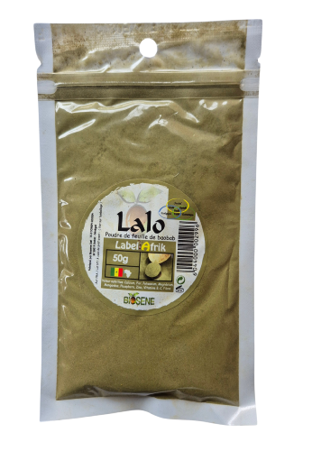 Poudre de feuille de baobab, (Lalo) 100g