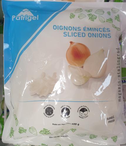 Oignons émincés blanc surgelés (600g)