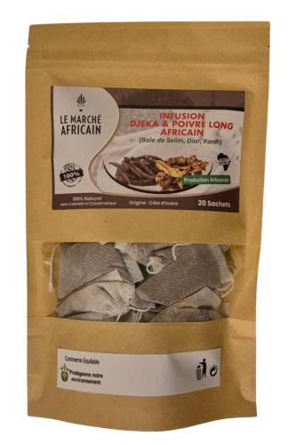 Infusion de Djeka et poivre long africain 20 sachets 